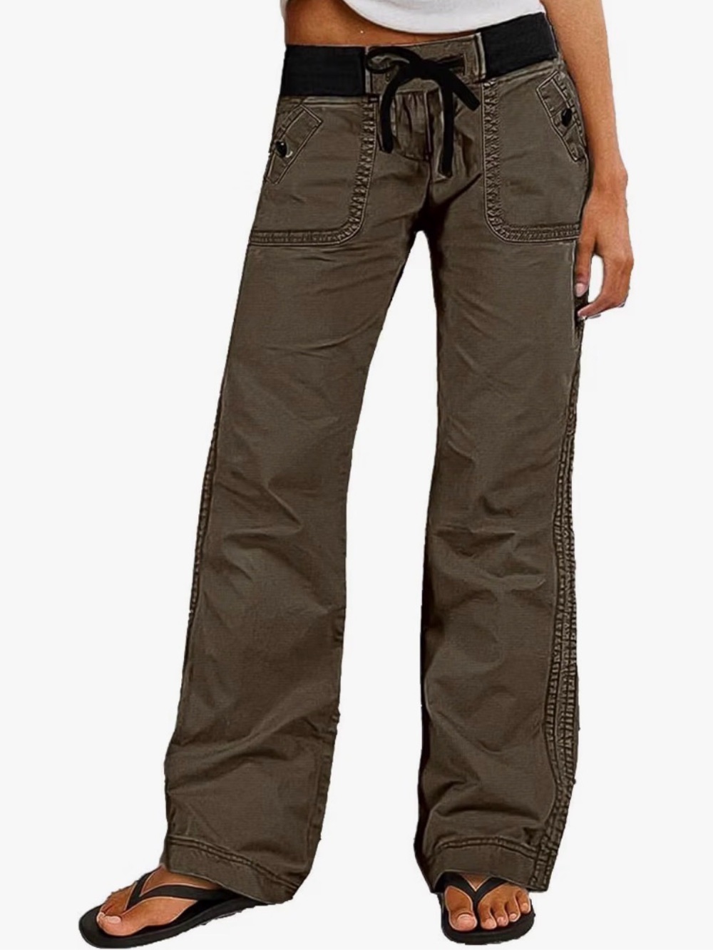 NWT Flamingals Straight Leg Drawstring Pants for Women, XS